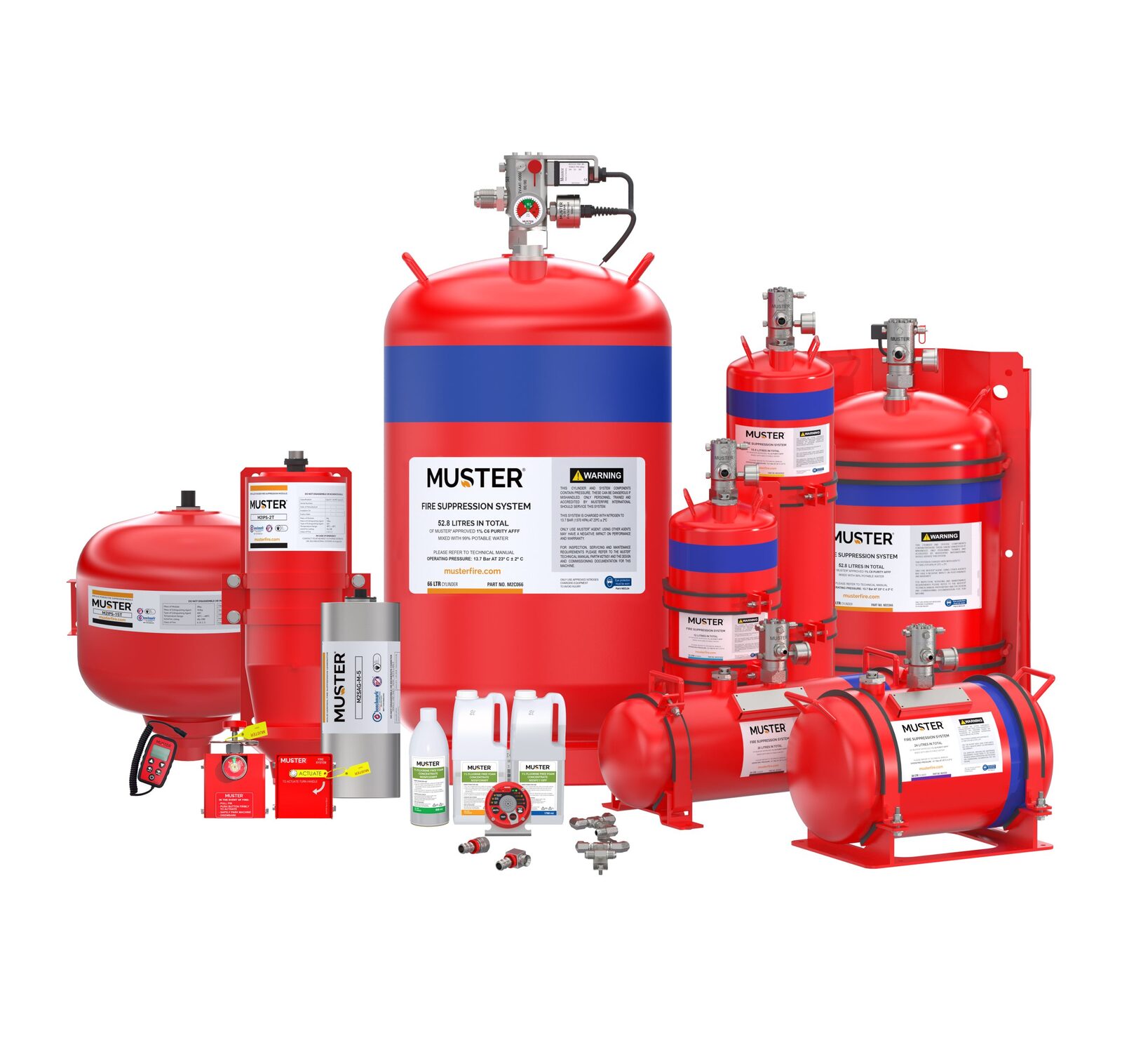 MusterFire automatic suppression product range